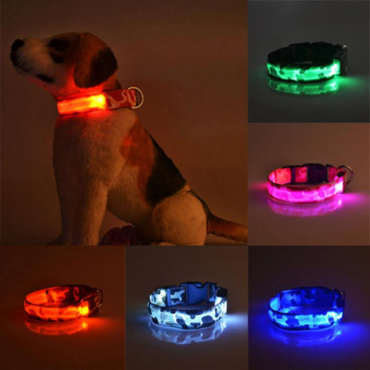 Camouflage Pet Luminous Dog Collar - Petz Fun